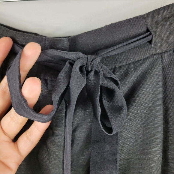 Wilfred Linen High Rise Tie Waist Rolled Hem Shorts - Picture 4 of 10